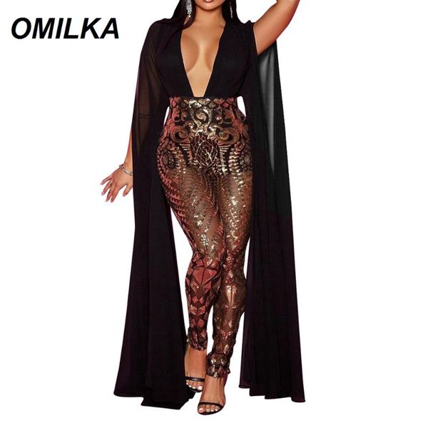 women's jumpsuits & rompers omilka glitter cloak cape sequin and 2021 autumn women mesh sleeveless v neck bodycon club party overalls, Black;white
women's jumpsuits & rompers omilka glitter cloak cape sequin and 2021 autumn women mesh sleeveless v neck bodycon club party overalls, Black;white