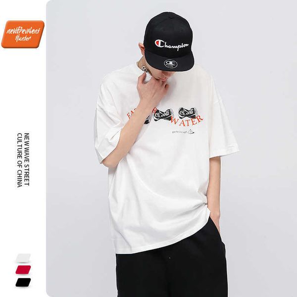 nph2021 spring and summer new national short sleeve t-shirt men's street fashion brand spoof printing loose lovers wear 5-sleeve, White;black
nph2021 spring and summer new national short sleeve t-shirt men's street fashion brand spoof printing loose lovers wear 5-sleeve, White;black