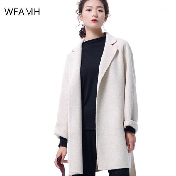 women's wool & blends 2021 autumn and winter fashion double-sided cashmere coat solid color long lace-up suit collar woolen polyester, Black
women's wool & blends 2021 autumn and winter fashion double-sided cashmere coat solid color long lace-up suit collar woolen polyester, Black