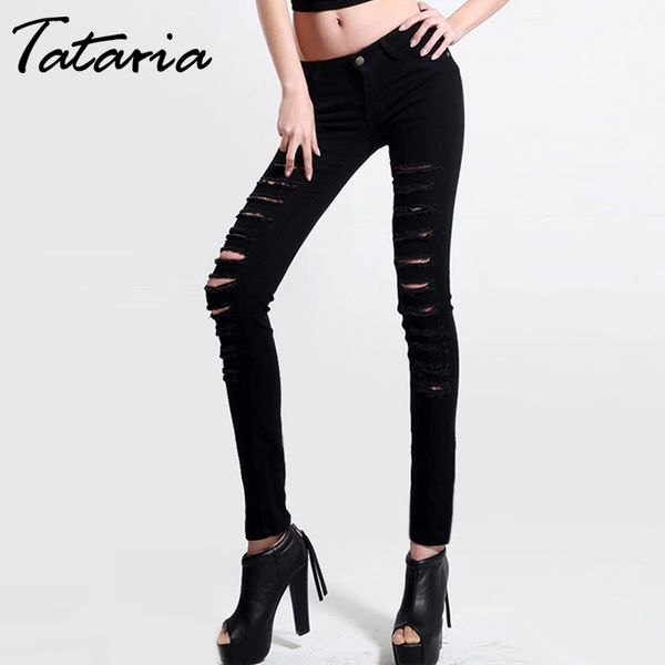 women individual slim elastic jeans spring summer trousers ripped hole skinny pencil pants 210514, Blue
women individual slim elastic jeans spring summer trousers ripped hole skinny pencil pants 210514, Blue