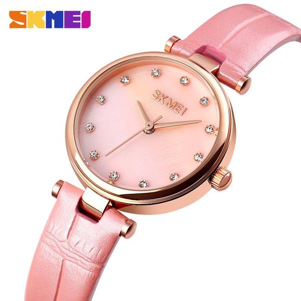 wristwatches brand skmei quartz watch fashion dress ladies leather strap waterproof clock 1777, Slivery;brown
wristwatches brand skmei quartz watch fashion dress ladies leather strap waterproof clock 1777, Slivery;brown