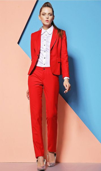 women's suits & blazers 2021 formal pantsuits custom made red women with pants and sets work wear clothes winter lady office, White;black
women's suits & blazers 2021 formal pantsuits custom made red women with pants and sets work wear clothes winter lady office, White;black
