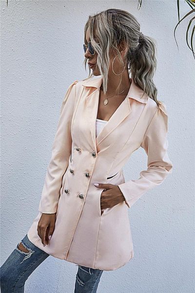women's trench coats 2021 spring fall coat casual long sleeve turn-down collar office slim spliced pleated back autumn jacket, Tan;black
women's trench coats 2021 spring fall coat casual long sleeve turn-down collar office slim spliced pleated back autumn jacket, Tan;black