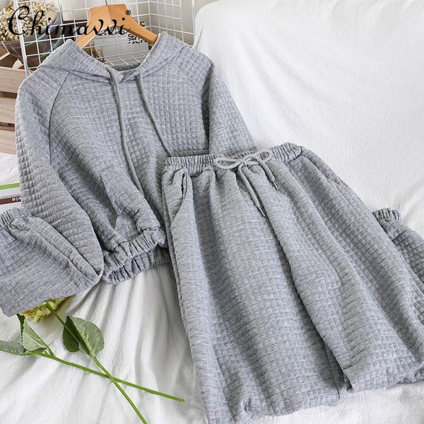 women's two piece pants 2021 fall female korean fashion two-piece suit casual hooded short sweatshirt elastic high waist ankle-tied, White
women's two piece pants 2021 fall female korean fashion two-piece suit casual hooded short sweatshirt elastic high waist ankle-tied, White