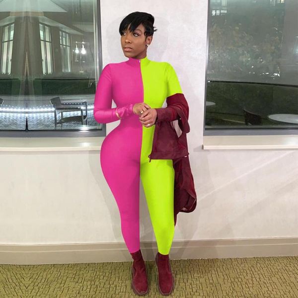 women's jumpsuits & rompers bkld for women 2021 autumn winter neon clothes clubwear zipper patchwork bodycon jumpsuit and romper, Black;white
women's jumpsuits & rompers bkld for women 2021 autumn winter neon clothes clubwear zipper patchwork bodycon jumpsuit and romper, Black;white