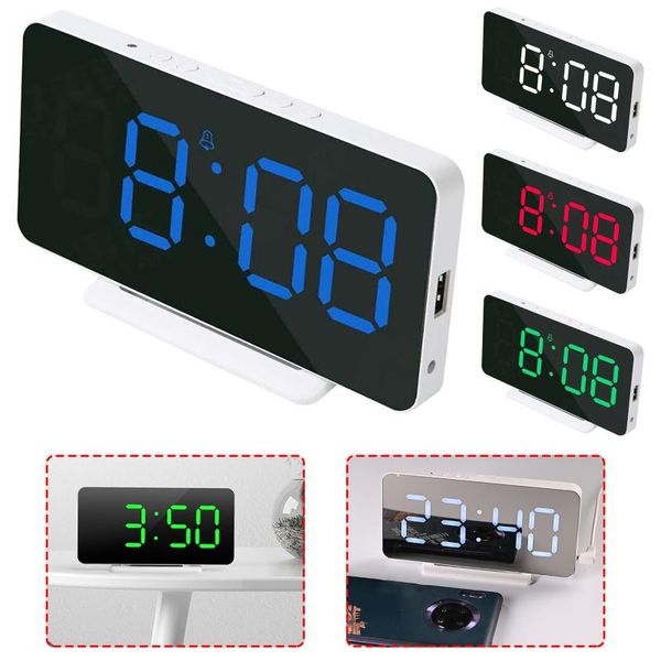 other clocks & accessories digital alarm clock mirror led music brightness voice control dual usb charging ports snooze function
other clocks & accessories digital alarm clock mirror led music brightness voice control dual usb charging ports snooze function