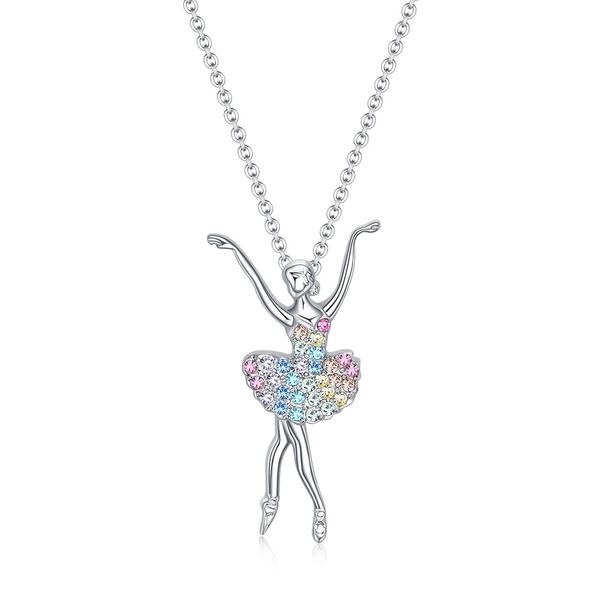 ballerina ballet dancer dancing girl colorful tutu pendant necklace jewelry, Silver
ballerina ballet dancer dancing girl colorful tutu pendant necklace jewelry, Silver