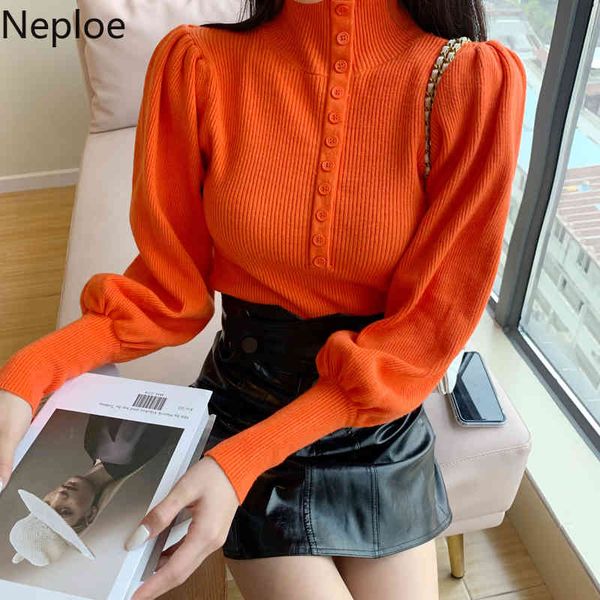 neploe turtleneck knitwear sweaters women chic single breasted jumper sweet puff sleeve loose knitted pullovers femme 4h205 210422, White;black
neploe turtleneck knitwear sweaters women chic single breasted jumper sweet puff sleeve loose knitted pullovers femme 4h205 210422, White;black