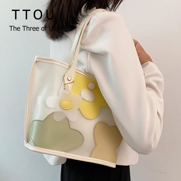 evening bags western style women's shoulder color matching fashion flower design transparent jelly handbags portable ladies tote
evening bags western style women's shoulder color matching fashion flower design transparent jelly handbags portable ladies tote