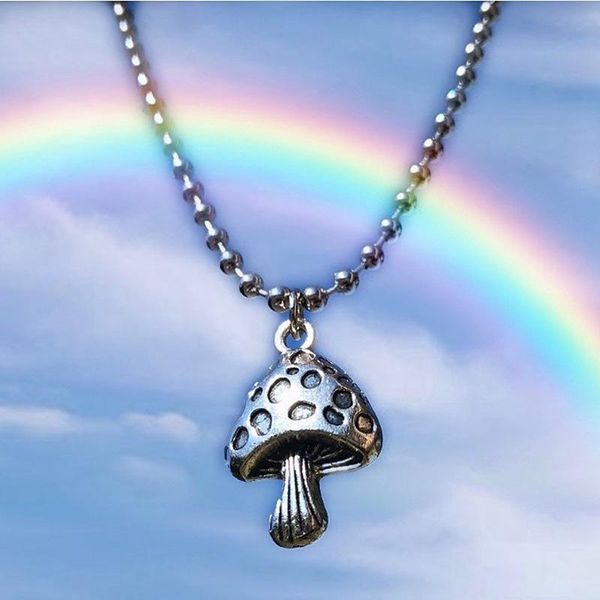 hip-hop metal plant mushroom necklace harajuku vintage chain pendant necklaces choker for women fashion jewelry, Silver
hip-hop metal plant mushroom necklace harajuku vintage chain pendant necklaces choker for women fashion jewelry, Silver