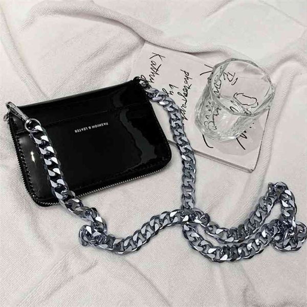 luxury women ins thick metal chain shoulder bag bike wallet mini coin purse fashion pack leather crossbody s 210913
luxury women ins thick metal chain shoulder bag bike wallet mini coin purse fashion pack leather crossbody s 210913