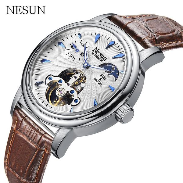 wristwatches nesun brand casual business automatic mechanical men's watch fashion luxury hollow moon phase luminous waterproof watches, Slivery;brown
wristwatches nesun brand casual business automatic mechanical men's watch fashion luxury hollow moon phase luminous waterproof watches, Slivery;brown