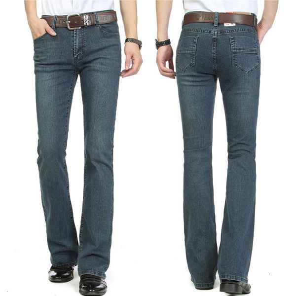 men's jeans business casual trousers mid waist elastic slim white boot cut semi-flared bell bottom denim pants rqmd, Blue
men's jeans business casual trousers mid waist elastic slim white boot cut semi-flared bell bottom denim pants rqmd, Blue