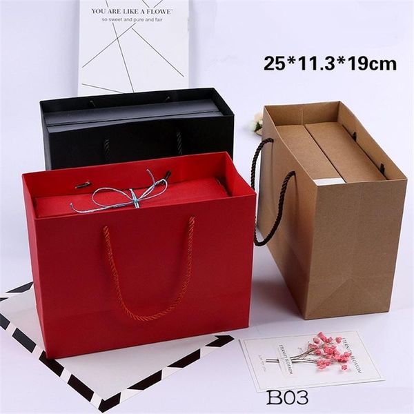 gift wrap kraft paper bag with handle 25x11.3x19cm wedding birthday party christmas year shopping package bags 100pcs/lot
gift wrap kraft paper bag with handle 25x11.3x19cm wedding birthday party christmas year shopping package bags 100pcs/lot