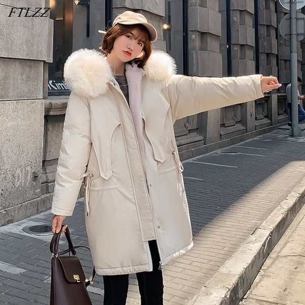 winter elegant women fur collar hooded cotton jacket outwear casual loose oversized thick warm coat 210423, Black
winter elegant women fur collar hooded cotton jacket outwear casual loose oversized thick warm coat 210423, Black