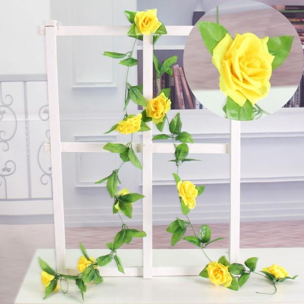 decorative flowers & wreaths 2.35m flower rattan ceiling plastic artificial simulation rose home living room garden decoration
decorative flowers & wreaths 2.35m flower rattan ceiling plastic artificial simulation rose home living room garden decoration