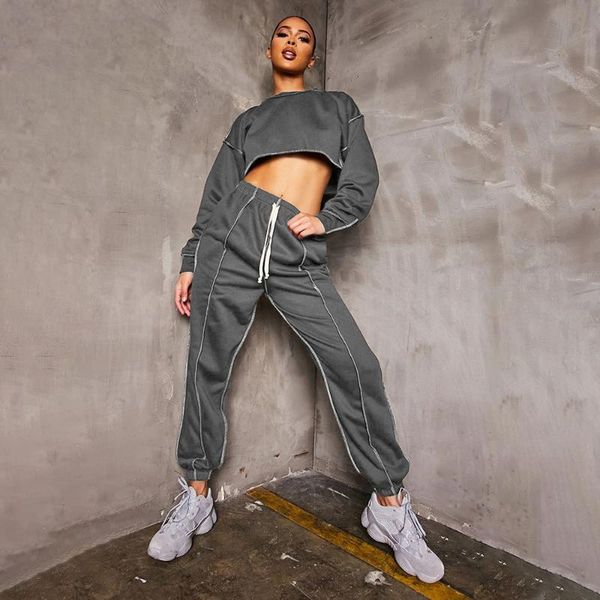 women's two piece pants 2021 autumn trousers suit casual fashion commuter simple style long-sleeved short sports two-piece sets, White
women's two piece pants 2021 autumn trousers suit casual fashion commuter simple style long-sleeved short sports two-piece sets, White