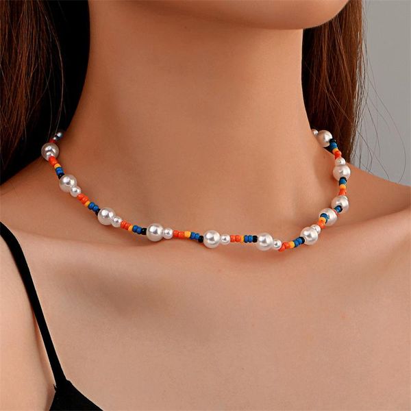 chains bohemian style creative half-sided colored soft pottery transparent imitation crystal gravel necklace women's jewelry, Silver
chains bohemian style creative half-sided colored soft pottery transparent imitation crystal gravel necklace women's jewelry, Silver