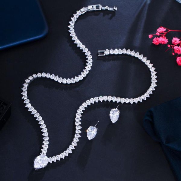 earrings & necklace cwwzircons shiny cubic zirconia evening party dress jewelry set for women trendy bridal wedding collection accessories t, Silver
earrings & necklace cwwzircons shiny cubic zirconia evening party dress jewelry set for women trendy bridal wedding collection accessories t, Silver