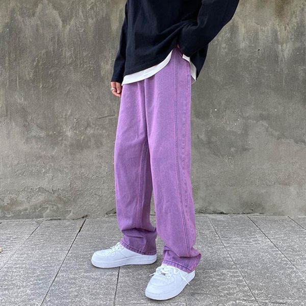 men's jeans spring autumn casual oversize hip hop denim pants streetwear couple loose clothing, Blue
men's jeans spring autumn casual oversize hip hop denim pants streetwear couple loose clothing, Blue