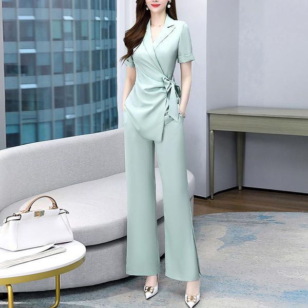 women's two piece pants summer women short blazer and split full wide leg sets pieces drawstring jacket formal suit causal work trouser, White
women's two piece pants summer women short blazer and split full wide leg sets pieces drawstring jacket formal suit causal work trouser, White