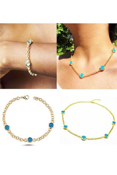 earrings & necklace women's fashion jewelry evil eye beaded sets necklace-bracelet, Silver
earrings & necklace women's fashion jewelry evil eye beaded sets necklace-bracelet, Silver