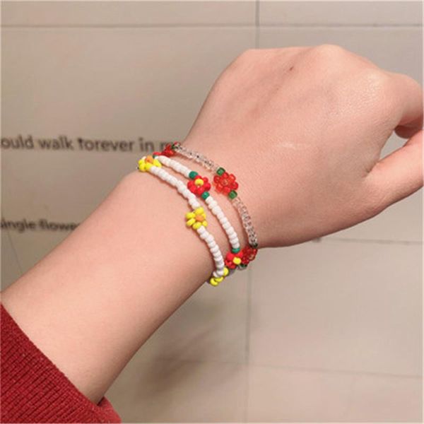 link, chain couples bracelets korean cute flowers daisy transparent colorful beaded handmade elastic wristband female jewelry, Black
link, chain couples bracelets korean cute flowers daisy transparent colorful beaded handmade elastic wristband female jewelry, Black