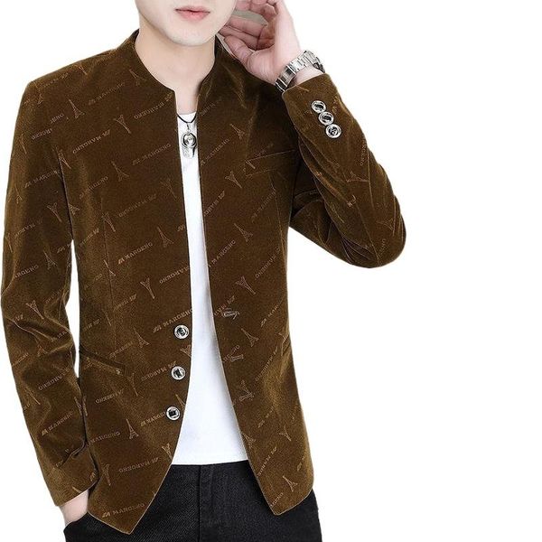 men's suits & blazers and autumn spring suit jacket korean slim youth stand collar business casual top, White;black
men's suits & blazers and autumn spring suit jacket korean slim youth stand collar business casual top, White;black