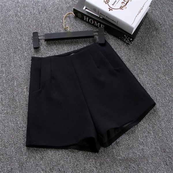 women's shorts fashion short trousers wide leg straight women solid color pants, White;black
women's shorts fashion short trousers wide leg straight women solid color pants, White;black