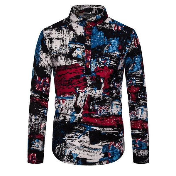 men's casual shirts linen men ethnic style floral graffiti stand collar unique button design long sleeves blouse shirt 9lkf, White;black
men's casual shirts linen men ethnic style floral graffiti stand collar unique button design long sleeves blouse shirt 9lkf, White;black