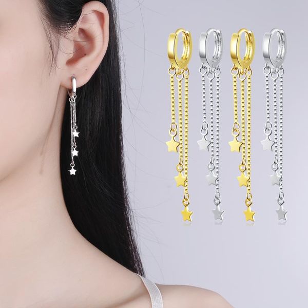 trendy gold tassel women drop earrings jewelry quality s925 sterling earring female fashion star accessories lady party bijou dangle & chand, Silver
trendy gold tassel women drop earrings jewelry quality s925 sterling earring female fashion star accessories lady party bijou dangle & chand, Silver