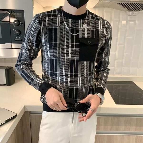 men's sweaters 2021 classic o-neck grid men sweater casual fashion sweatshirt made from cotton acrylic comfortably over your body -3xl, White;black
men's sweaters 2021 classic o-neck grid men sweater casual fashion sweatshirt made from cotton acrylic comfortably over your body -3xl, White;black