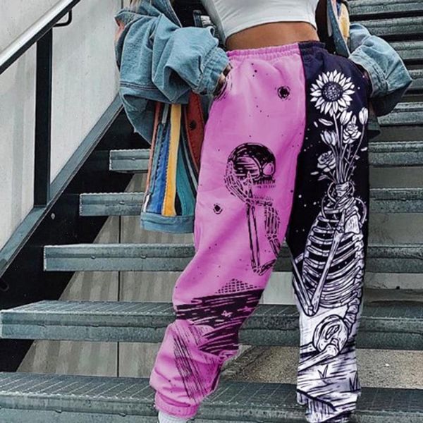 fashion skull pattern print patchwork womens jean pants streetwear casual elastic joggers high waist pocket harajuku trouser, Blue
fashion skull pattern print patchwork womens jean pants streetwear casual elastic joggers high waist pocket harajuku trouser, Blue
