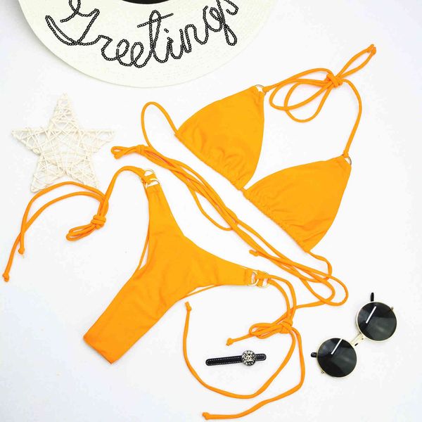 split 2020 new bikini women's strap swimsuit, White;black
split 2020 new bikini women's strap swimsuit, White;black