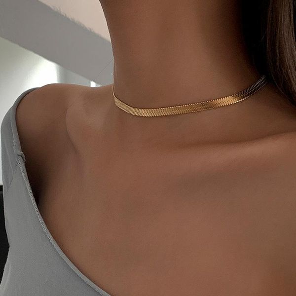 chokers charm snake chain geometric necklace stainless steel jewelry gold metal for women gift 2021, Golden;silver
chokers charm snake chain geometric necklace stainless steel jewelry gold metal for women gift 2021, Golden;silver