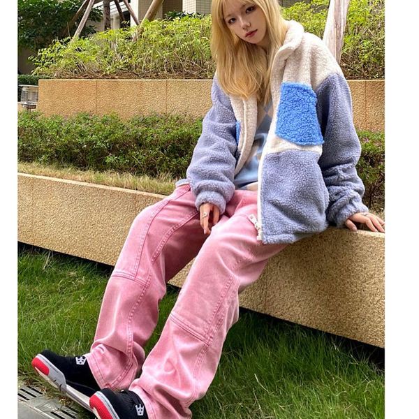 women's jeans y2krobe pants pocket mid waist autumn plussize distressed 2021 cyber wide leg egirl straight pink streetwear denim, Blue
women's jeans y2krobe pants pocket mid waist autumn plussize distressed 2021 cyber wide leg egirl straight pink streetwear denim, Blue