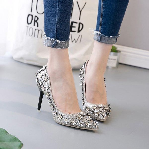 dress shoes 2021 fashion flowers pointed toe with temperament fairy style crystal single women, Black
dress shoes 2021 fashion flowers pointed toe with temperament fairy style crystal single women, Black