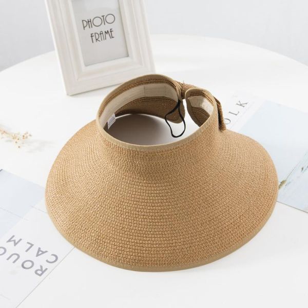 25# women summer visors hat foldable sun wide large brim beach hats straw chapeau femme uv protection cap outdoor, Black;white
25# women summer visors hat foldable sun wide large brim beach hats straw chapeau femme uv protection cap outdoor, Black;white