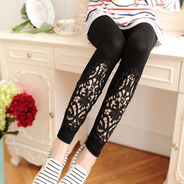 women's leggings long women solid hollow lace thin under casual wear pants cotton modal slim trousers summer autumn 2021, Black
women's leggings long women solid hollow lace thin under casual wear pants cotton modal slim trousers summer autumn 2021, Black