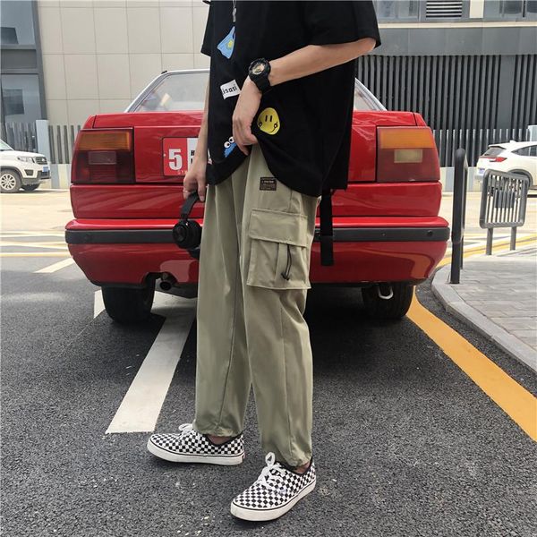 men's pants spring autumn cargo korean fashion loose straight casual men streetwear hip-hop big pockets ankle-length, Black
men's pants spring autumn cargo korean fashion loose straight casual men streetwear hip-hop big pockets ankle-length, Black