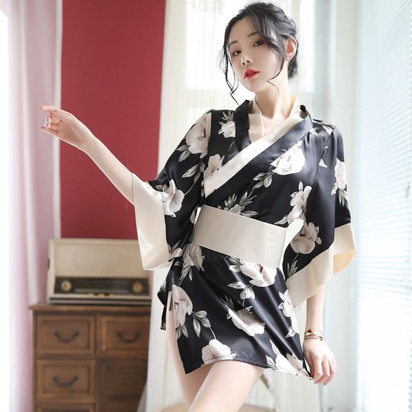 2021japanese kimono seduction satin floral bathrobe uniforms lingerie erotic women romantic nightgowns costumes yukata, Black;white
2021japanese kimono seduction satin floral bathrobe uniforms lingerie erotic women romantic nightgowns costumes yukata, Black;white