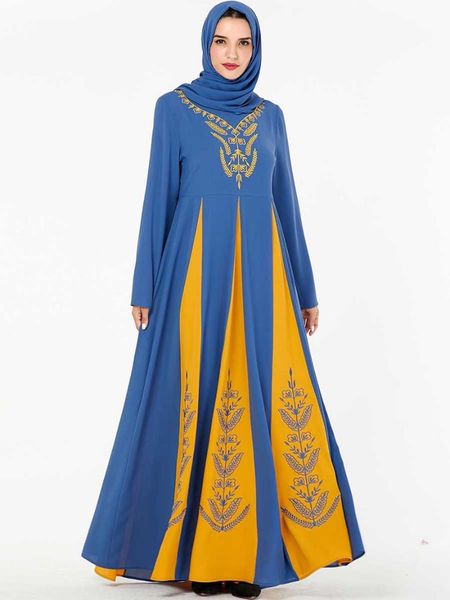 ethnic clothing arabian plus size women's embroidered stitching contrast color muslim long skirt, Red
ethnic clothing arabian plus size women's embroidered stitching contrast color muslim long skirt, Red