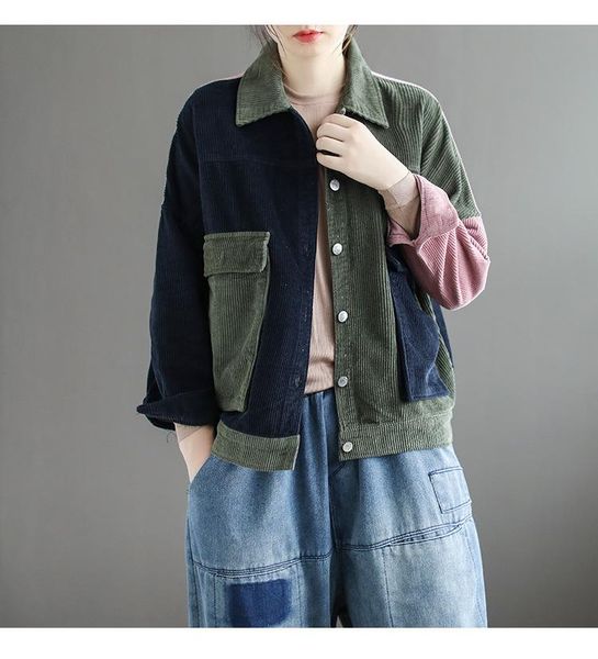 women's jackets women autumn winter loose retro corduroy coat 2021 ladies outwear pocket cardigan jacket, Black;brown
women's jackets women autumn winter loose retro corduroy coat 2021 ladies outwear pocket cardigan jacket, Black;brown