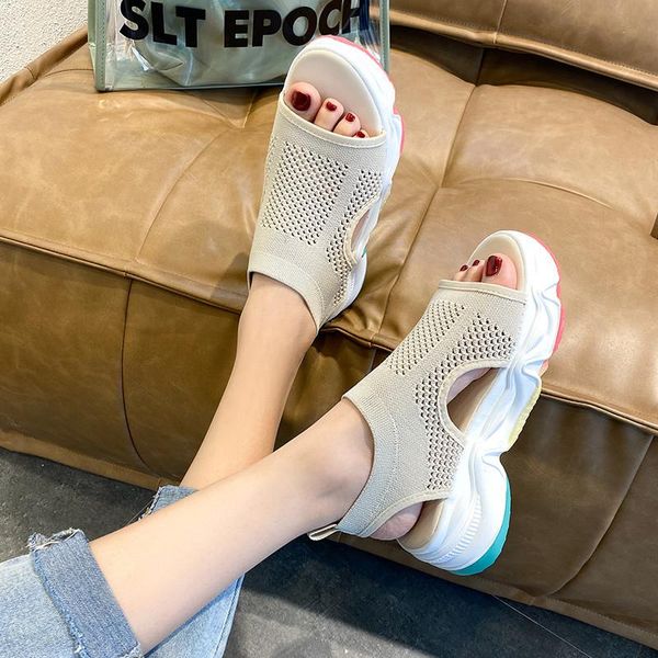 dress shoes cootelili women summer sandals 5cm heel fashion platform rainbow sole slip on, Black
dress shoes cootelili women summer sandals 5cm heel fashion platform rainbow sole slip on, Black