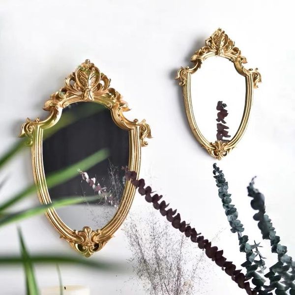 mirrors nordic luxury vintage mirror bathroom bedroom dressing table makeup golden relief resin home decoration supplies
mirrors nordic luxury vintage mirror bathroom bedroom dressing table makeup golden relief resin home decoration supplies