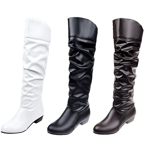 large size women's boots 2021 european and american winter long tube low heel pure color shoes fashion boot eu35-eu43, Black
large size women's boots 2021 european and american winter long tube low heel pure color shoes fashion boot eu35-eu43, Black