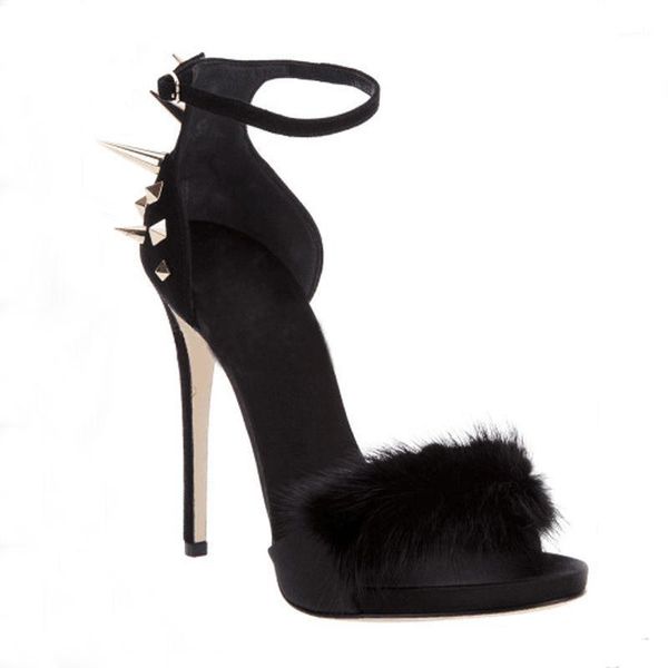 sandals women fur rivets thin heels spike stiletto high buckle strap summer dress shoes pink black1, Black
sandals women fur rivets thin heels spike stiletto high buckle strap summer dress shoes pink black1, Black
