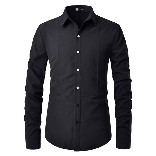 men's fashion shirts 2021 slim personalized splicing simple leisure long sleeve, White;black
men's fashion shirts 2021 slim personalized splicing simple leisure long sleeve, White;black
