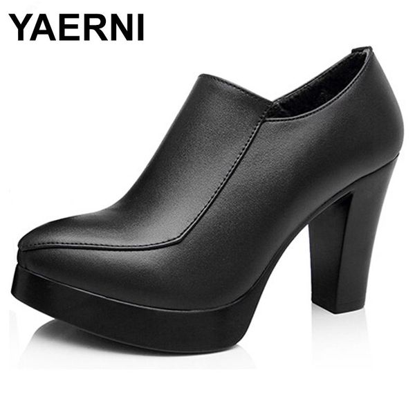 yaernispring autumn women's shoes thick high heels fashion women genuine leather first layer of cowhide platform pumpse546 dress, Black
yaernispring autumn women's shoes thick high heels fashion women genuine leather first layer of cowhide platform pumpse546 dress, Black