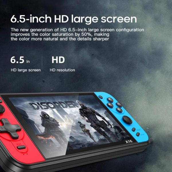 bit handheld 6.5 inch video game built-in 1000 games portable console player expandable 64g memory card support double play players
bit handheld 6.5 inch video game built-in 1000 games portable console player expandable 64g memory card support double play players